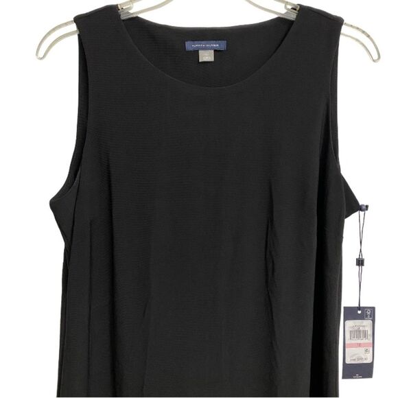 NWT Tommy Hilfiger Sleeveless Cocktail Shift Dress Women Sz 10 Black Pleated Hem - Picture 7 of 14